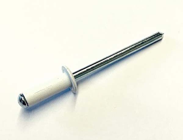 3.2mm X 6.0mm BLIND RIVET Aluminium Body / Steel Stem STANDARD OPEN DOME (1.5-3.5mm GRIP RANGE) **WHITE** 